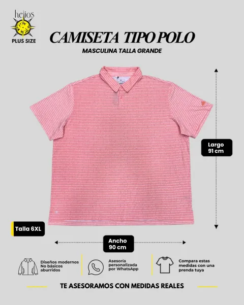 Camiseta tipo polo talla 6XL para hombre — Helios Medellín
