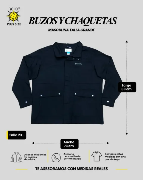 Chaqueta negra talla 2XL para hombre — Helios Medellín