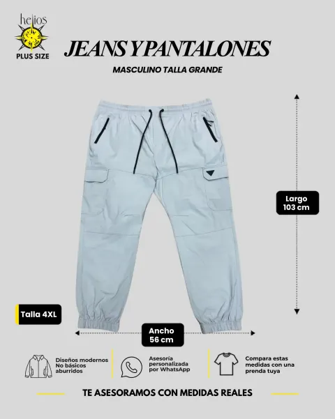 Pantalón cargo talla 4XL para hombre — Helios Medellín