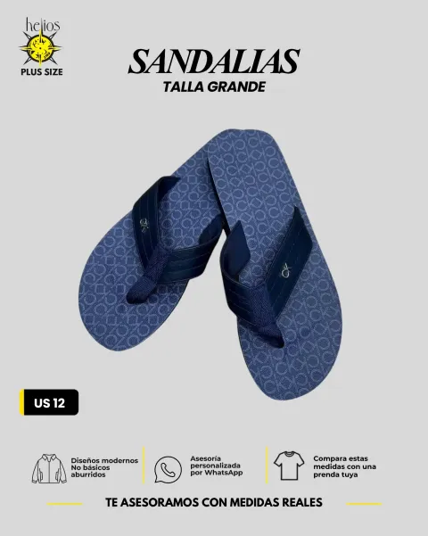 Sandalias talla grande US 12 para hombre — Helios Medellín