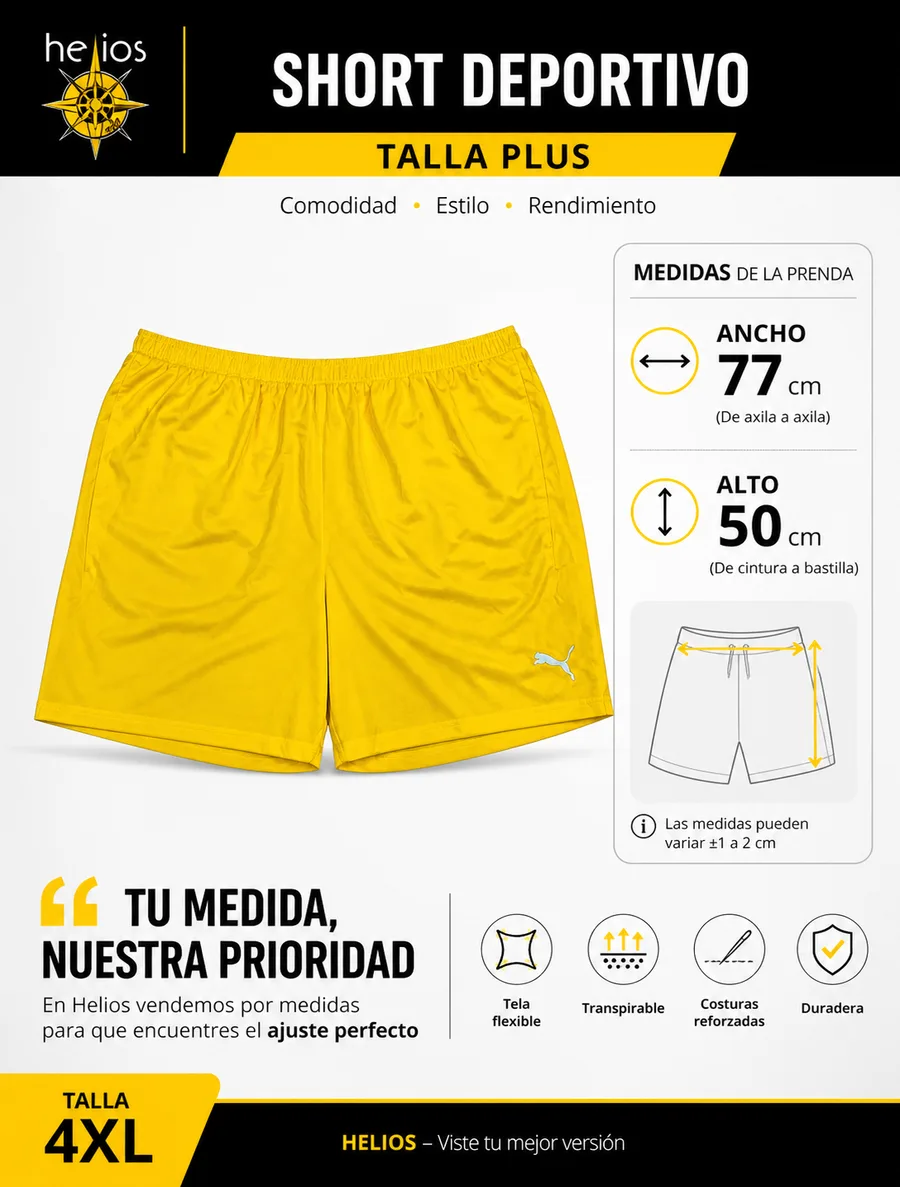 Short deportivo talla 4XL para hombre